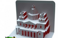 立体贺卡-圣保罗大教堂(视频教程)