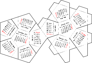 十二面体日历图片